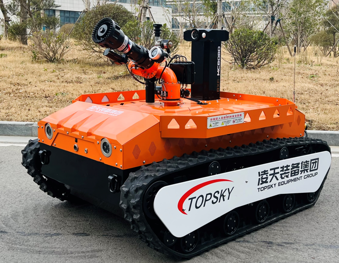防爆消防滅火偵察機器人【增強動力】 （第5代，360°升降云臺探測裝置+語音控制）