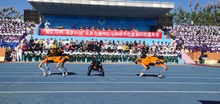 凌天攜帶四足機(jī)器狗、偵檢無(wú)人機(jī)等高精尖裝備走進(jìn)校園，助力北京通州市馬駒橋?qū)W校首屆科技嘉年華